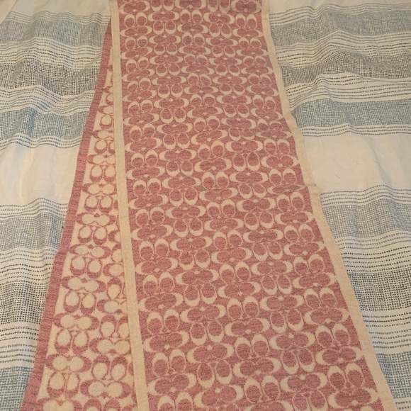 NWOT Coach Monogrammed Reversible Soft Wool Scarf - Picture 1 of 4